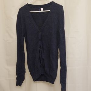 Dark Blue Men's Button Up Cardigan